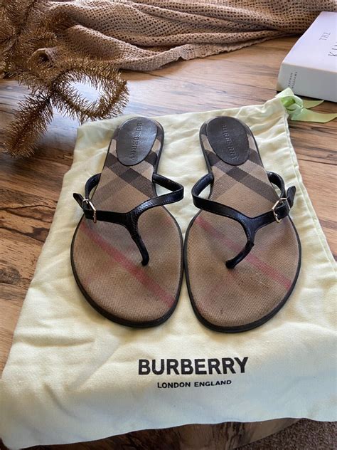 burberry womens slides|Burberry women's thongs flip flops.